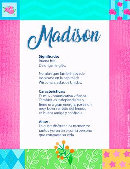 madison nombre de niña|Significado del Nombre Madison – Origen y Historia